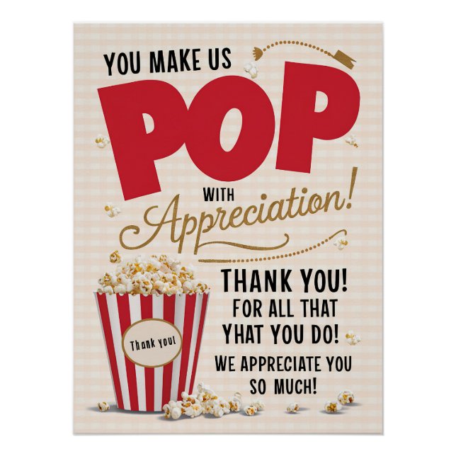 You Make Us Pop with Appreciation Poster (Devant)