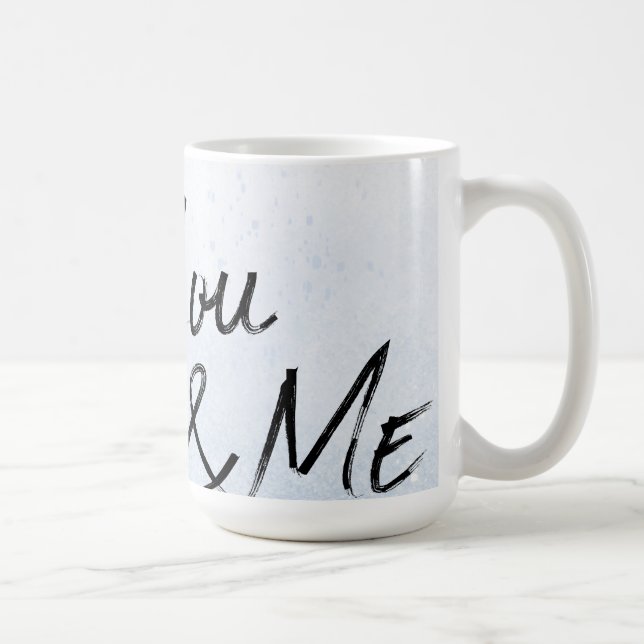"You & Me - Minimal Blue Love mug (Droite)
