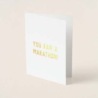 You Ran a Marathon félicitations carte chance