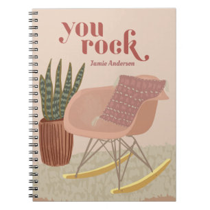 You Rock Boho Rocking Chair Carnet personnalisable