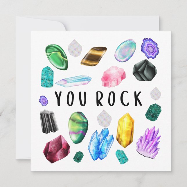 You Rock Crystal Thank You Cartes (Devant)