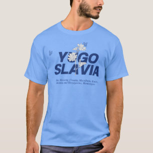 Yougoslavie T-shirt avec fleurs