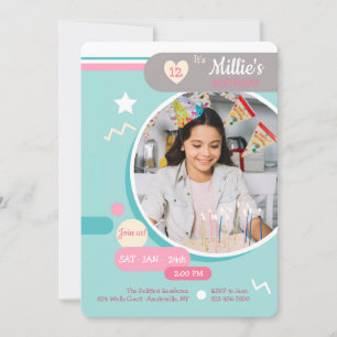 Young at Heart 1 Photo Invitation d'anniversaire