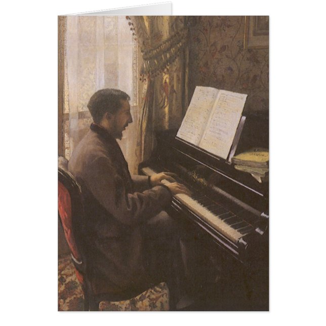 Young Man Playing the Piano by Gustave Caillebotte (Devant)