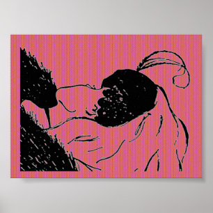 Young or Old Woman Illusion Poster