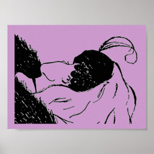 Young or Old Woman Illusion Poster