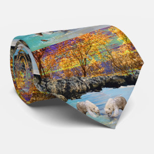 Young Polar Bears Fishing, Cravate