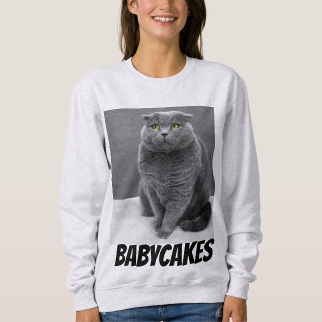 YOUR CAT PHOTO CUSTOM T-SHIRT SWEATSHIRT (Devant)