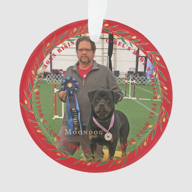 Your Champion Dog 2 Photo Acrylic Ornament (devant)