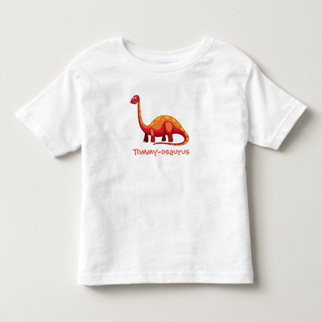 Your Child's Name Dinosaur Design Toddler T-shirt (Devant)