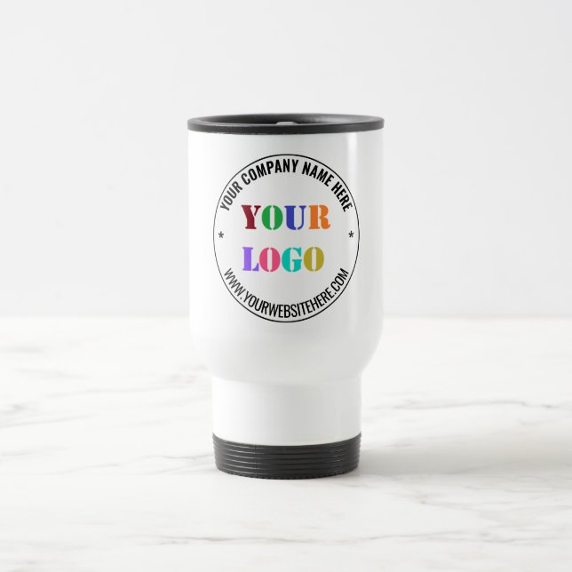 Your Design Branded Business Travel Mug Template (Centre)