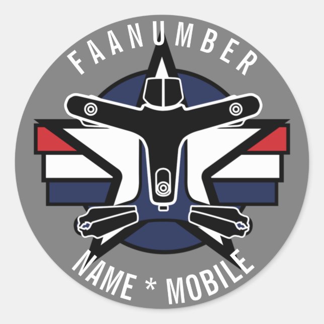 Your input Drone Sticker with CREATIVE DRONE logo (Devant)