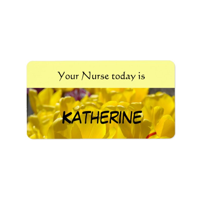 Your Nurse today is Nurses Name label stickers (Devant)
