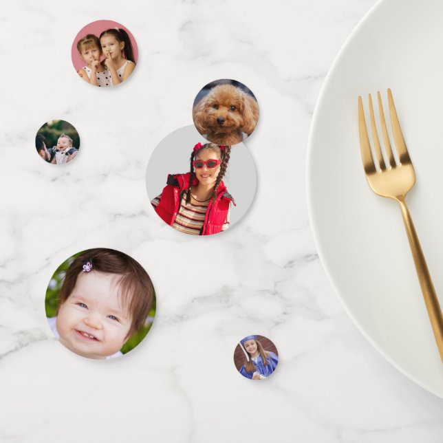 Your Own Photos Custom Table Confetti (Groupe)