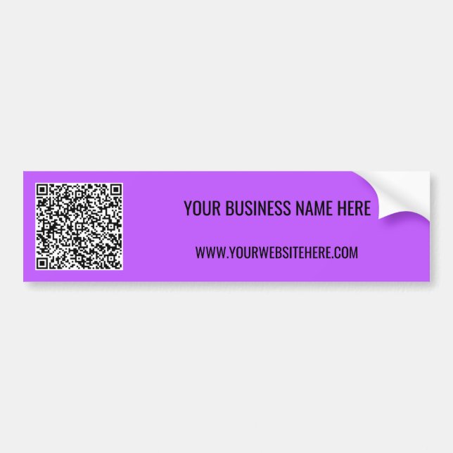 Your QR Code Business Promotional Bumper Stickers (Devant)