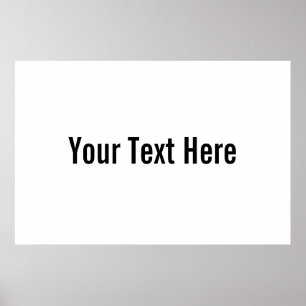 Your Text Here Custom Horizontal Poster