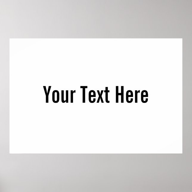 Your Text Here Custom Horizontal Poster (Devant)