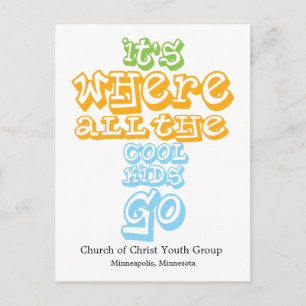 Youth Group Church Chrisitan Carte postale Invitat