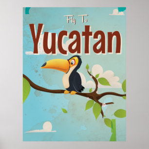 Yucatan Bird vacances Vintages Poster