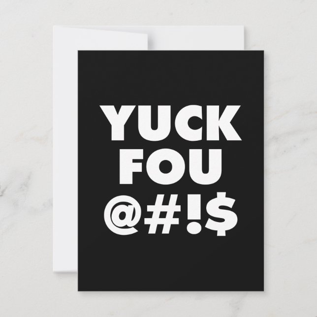 Yuck Fou, drôle de conception de typographie (Devant)