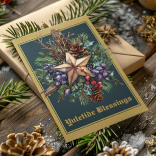 Yuletide Bénédiction Solstice d'hiver Carte de vac