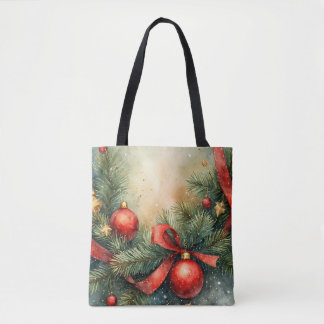 Yuletide Charm Sac fourre-tout aquarelle