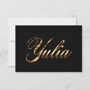Yulia gold Design Lettering