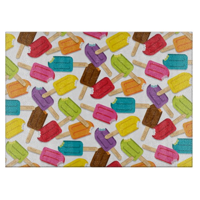 Yum ! Planche à découper de Popsicle - blanc (Devant)