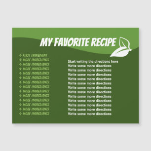 Yummy CC0957 Recette du réfrigérateur Carte magnét