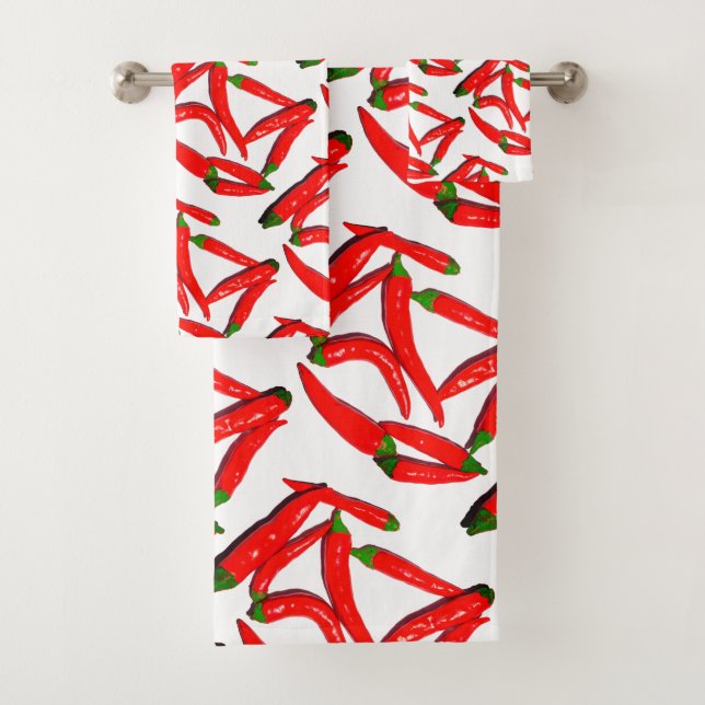 Yummy Hot Red Chili Motif Peppers (En situation)