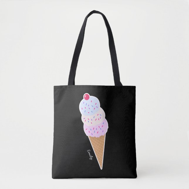 Yummy Icecream Cone Sac fourre-tout personnalisé (Devant)