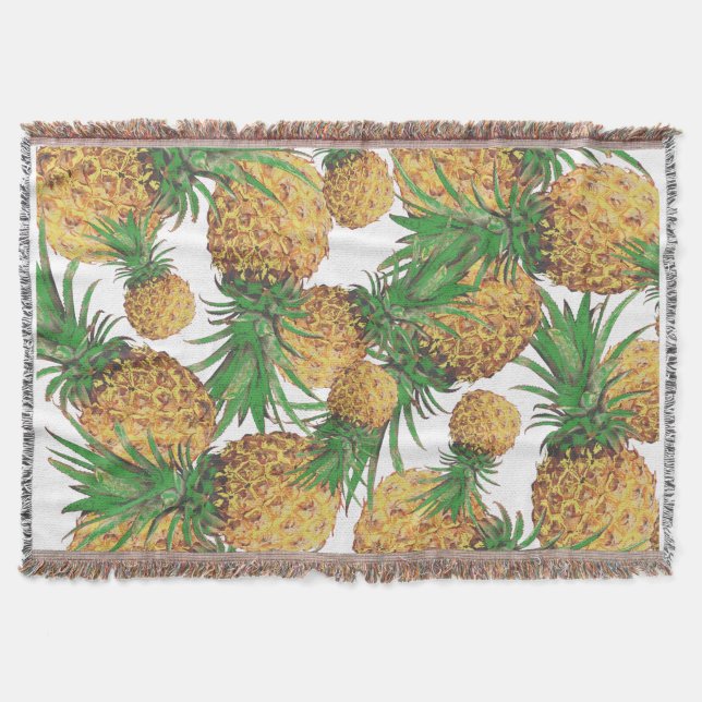 Yummy Motif à ananas Tropical Jetez la couverture (Devant)