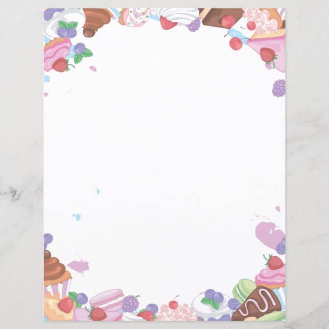 Yummy traite le papier de scrapbooking frontalier (Devant)