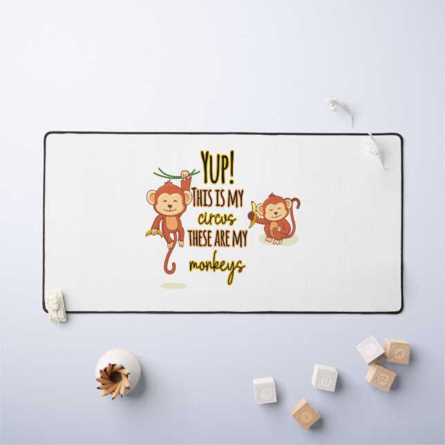 Yup ! C'est mon cirque, ce sont mes deux singes (Tableau pour enfants)