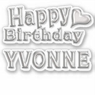 Yvonne Happy Birthday Autocollants