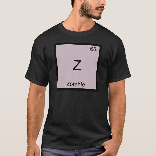 Z - Chemise T-shirt symbole d'élément de chimie Zo (Devant)