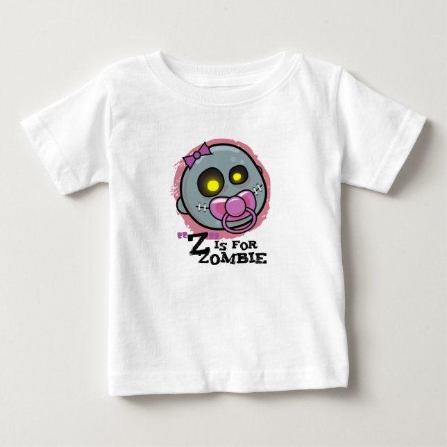 "Z" est pour le T-shirt bébé Zombie (Filles) (Devant)