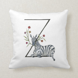 Z est pour le zèbre et le coussin de Zinnia !