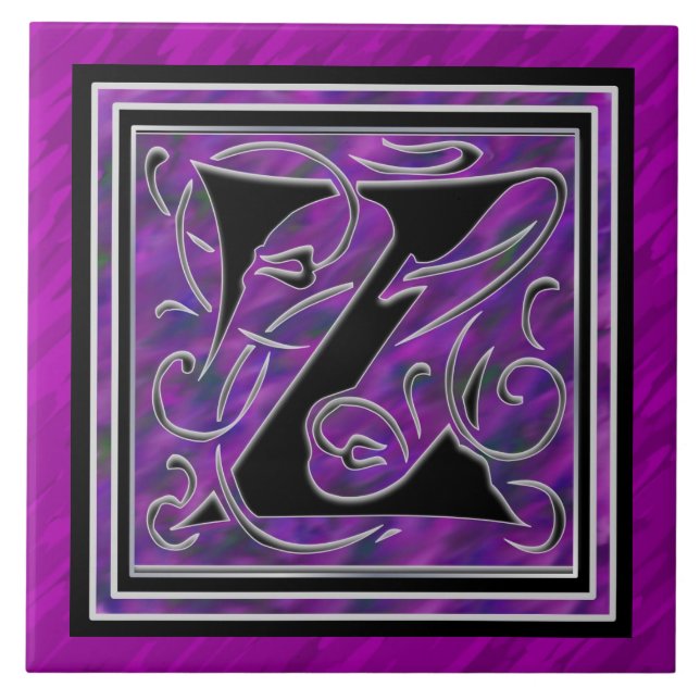Z Monogramme "Eaux violettes" Carreaux en céramiqu (Devant)