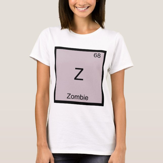 Z - T-Shirt Symbole d'Élément de Chimie Drôle de Z (Devant)
