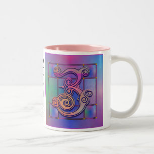 Z Tasses de tasses de tasses "Blue Rain Glass"