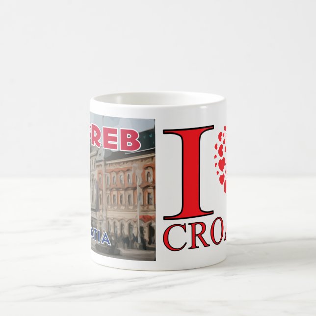Zagreb, Visite Croatie I Love Coffee Mug (Centre)