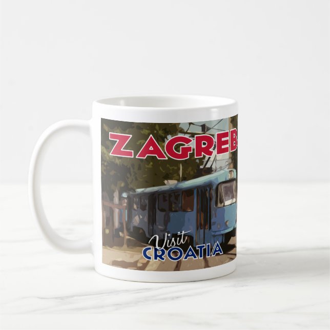 Zagreb, Visite Croatie I Love Coffee Mug (Gauche)
