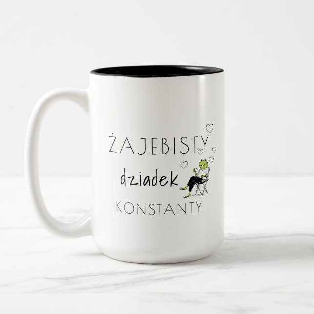 Żajebisty Dziadek Personalised Mug | Funny Polish  (Gauche)