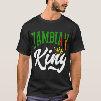 Zambian King Zambie Zambian Zambie Drapeau T-shirt
