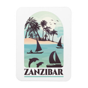 Zanzibar Afrique Magnet photo Vintage