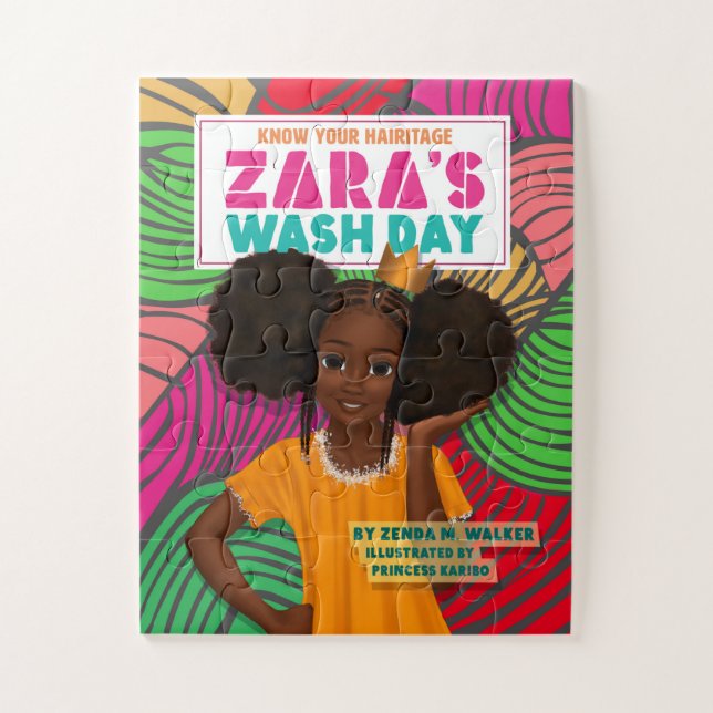 Zara's Wash Day - Book Cover Puzzle 11X14 30pc (Vertical)