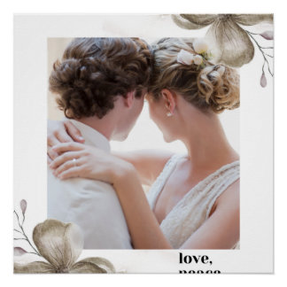 Zazzle amour paix & joie affiche brillante