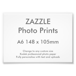 Zazzle Custom A6 14,8 x 10,5 cm Impression photo
