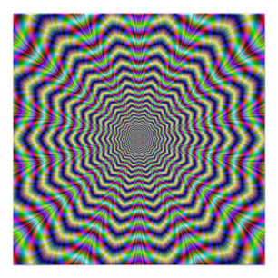 Zazzle Perfect Poster Psychedelic Web Star